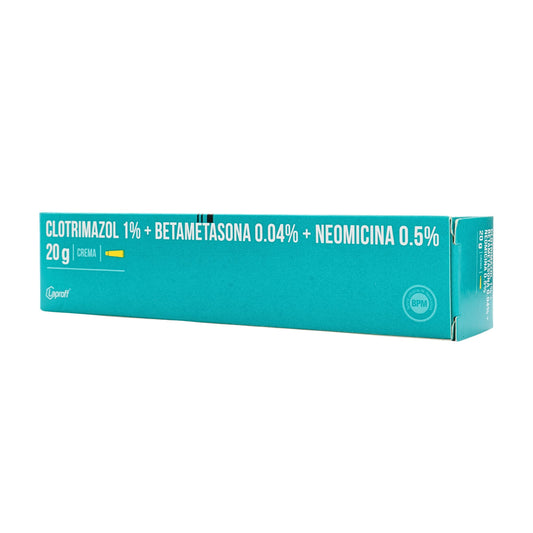Clotrimazol 1%+ Betametasona  0.04%+ Neomicina 0.5% 20g