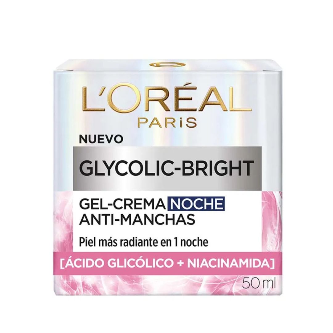 Crema Anti Manchas Noche Glycolic-Bright Loréal Paris Frasco X 50 Ml