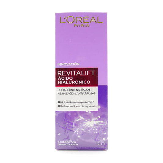 Crema Contorno De Ojos Loreal Paris Acido Hialuronico X 15ml