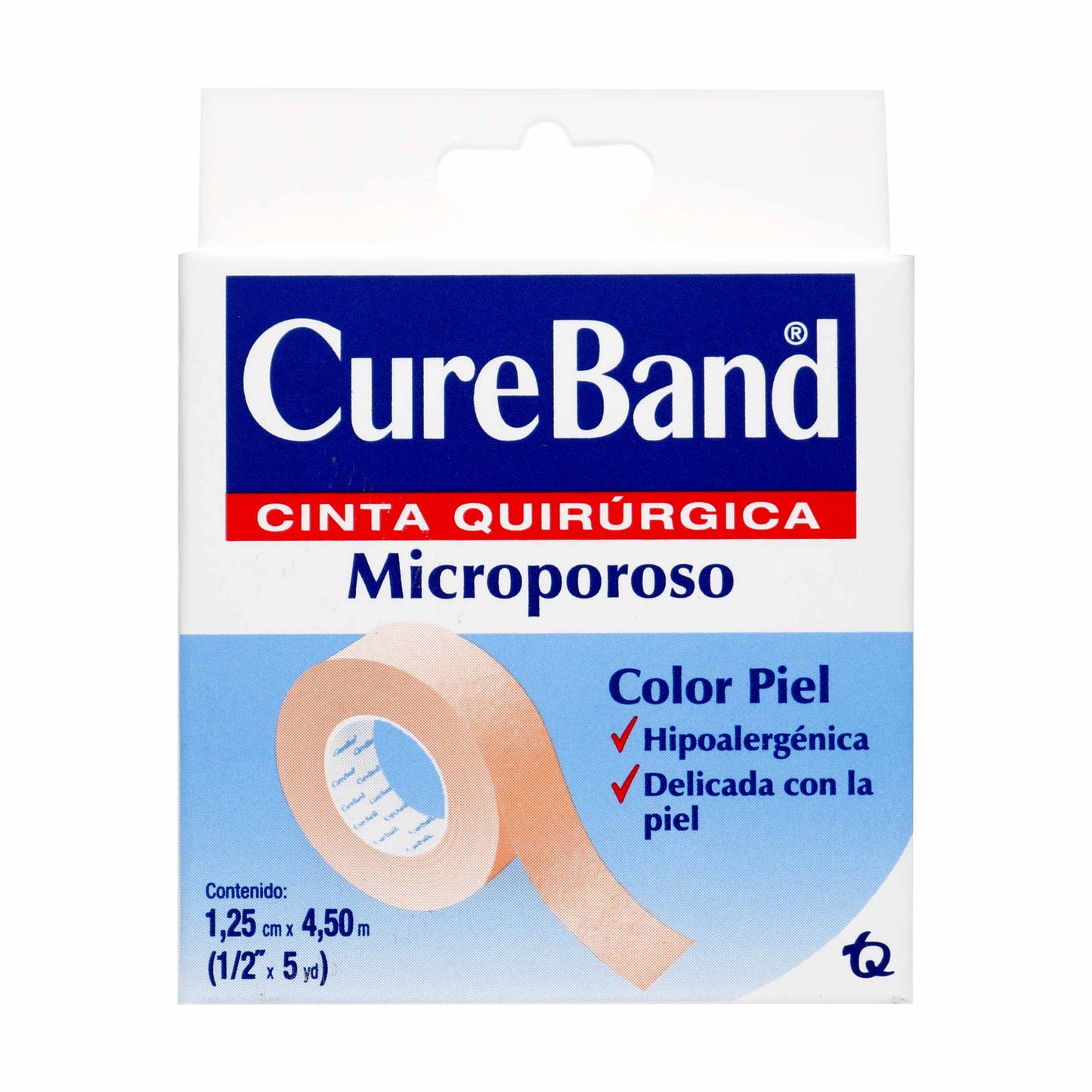 Cure Band Micropore Color Piel 1/2x5 Yd
