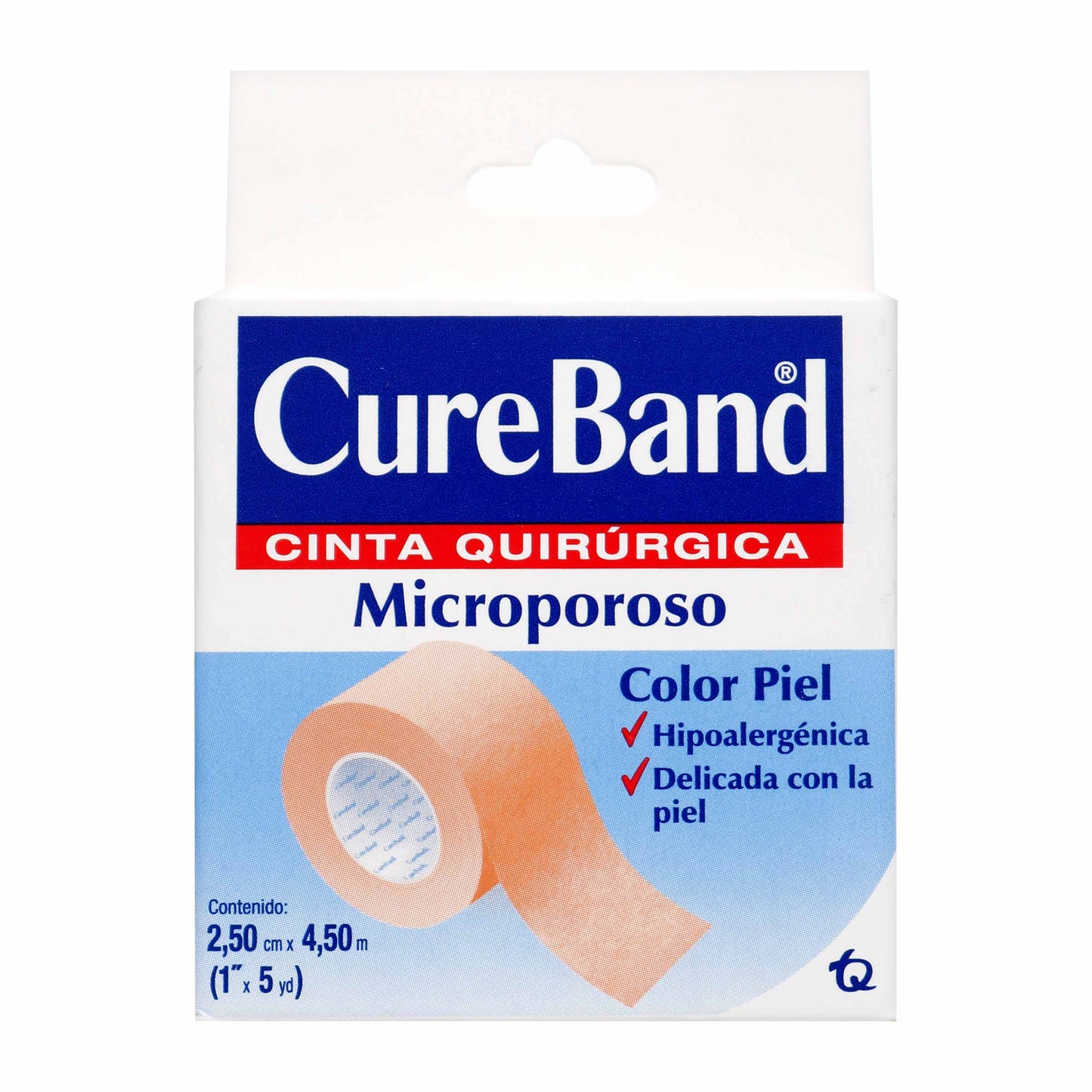 Cure Band Micropore Color Piel 1x5 Yd