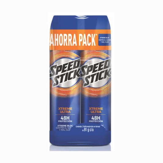 Desodorante Antitranspirante Hombre Speed Stick 24/7 Xtreme Ultra Aerosol 91g X 2