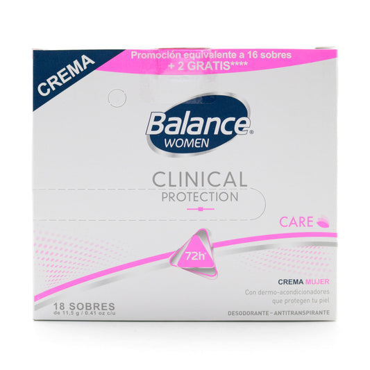 Desodorante Balance Crema Max Protect Clinical Women Sobre