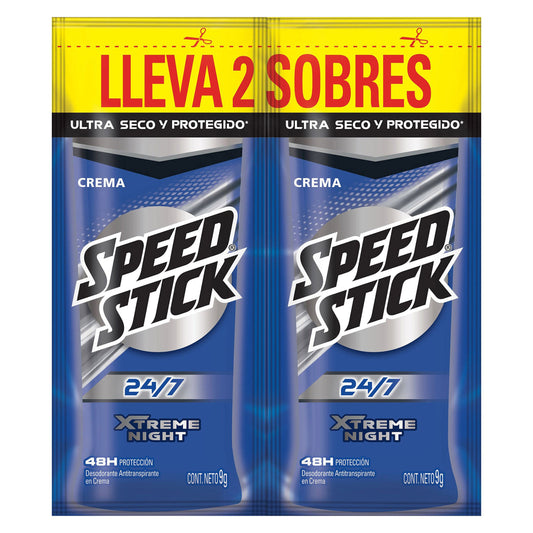Desodorante Speed Stick Xtreme Night Sobre Duo 9gr