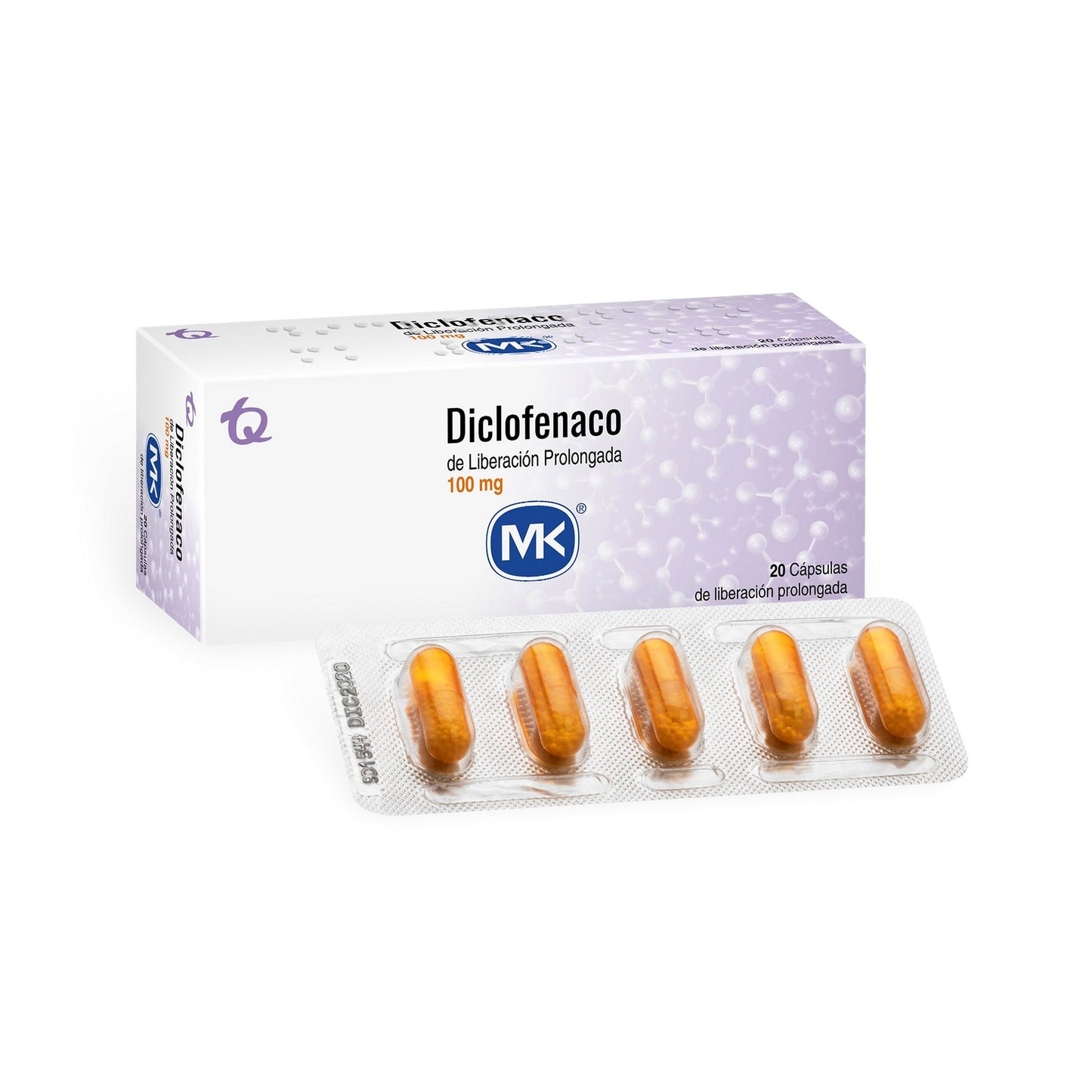 Diclofenaco Retard 100 Mg 20 Capsulas Mk