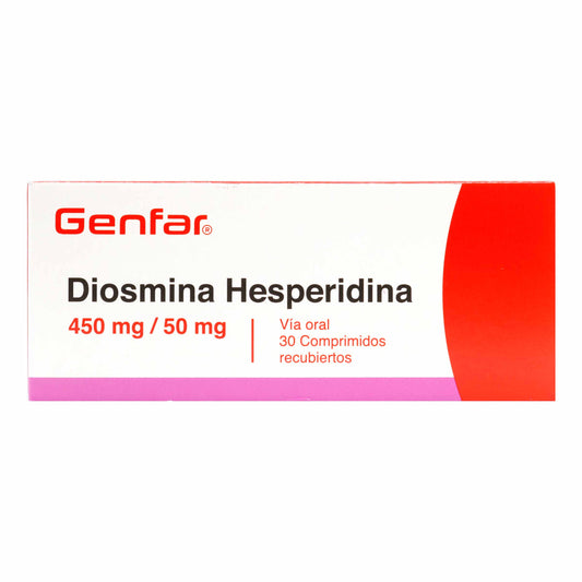 Diosmina Hesperidona 450/50mg 30tbs Gf