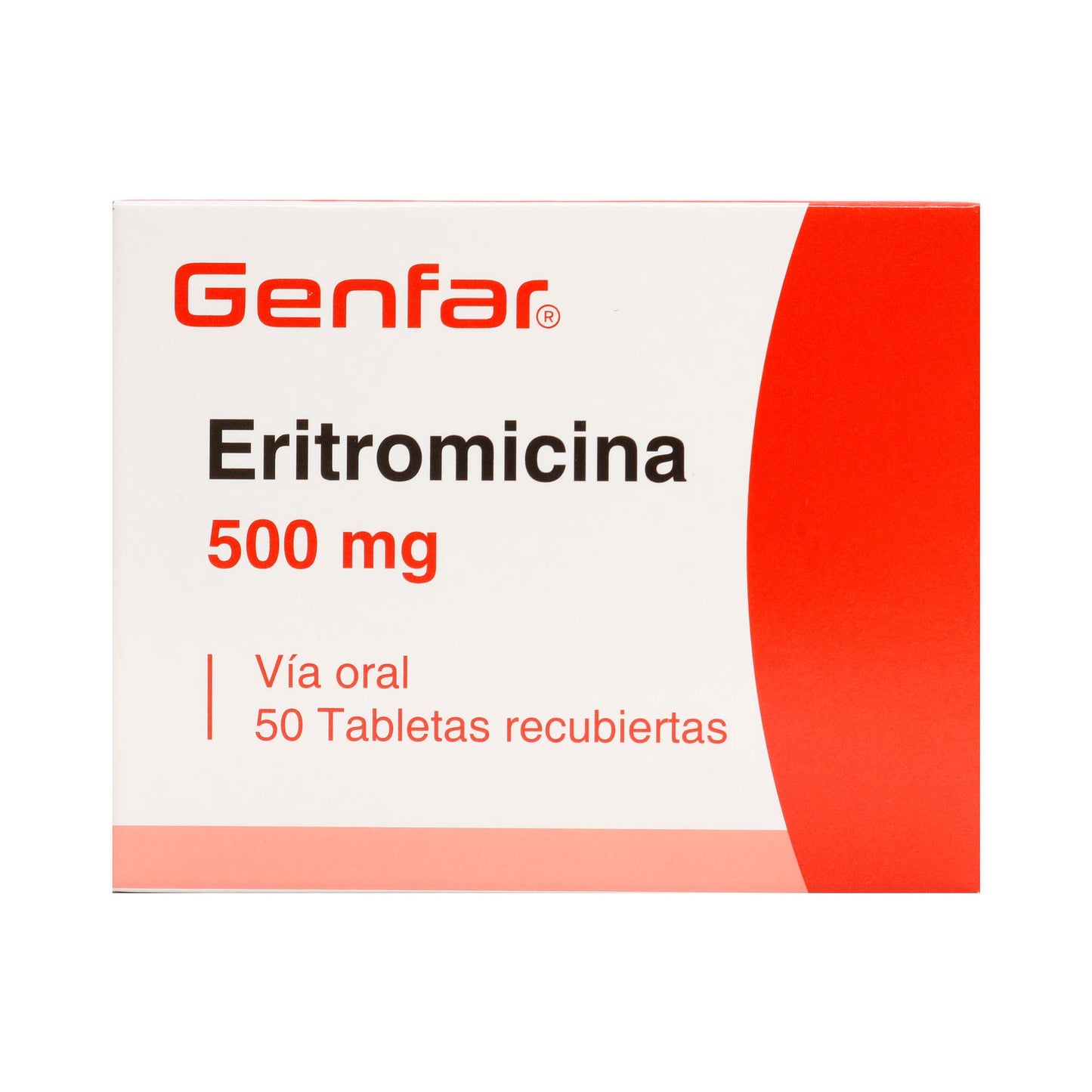 Eritromicina 500 Mg 10 Tabletas Gf