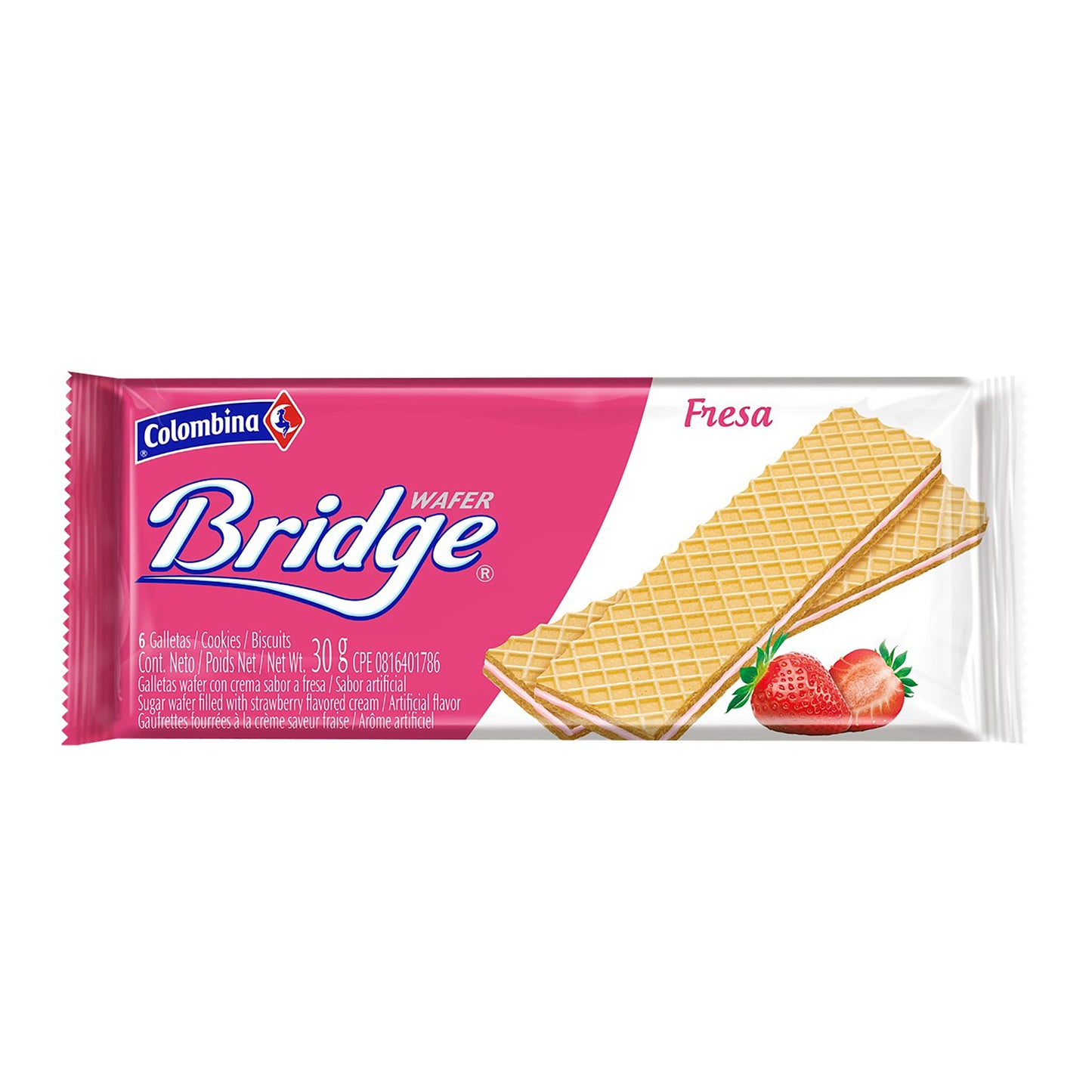 Galletas Bridge Fresa Paquete Personal