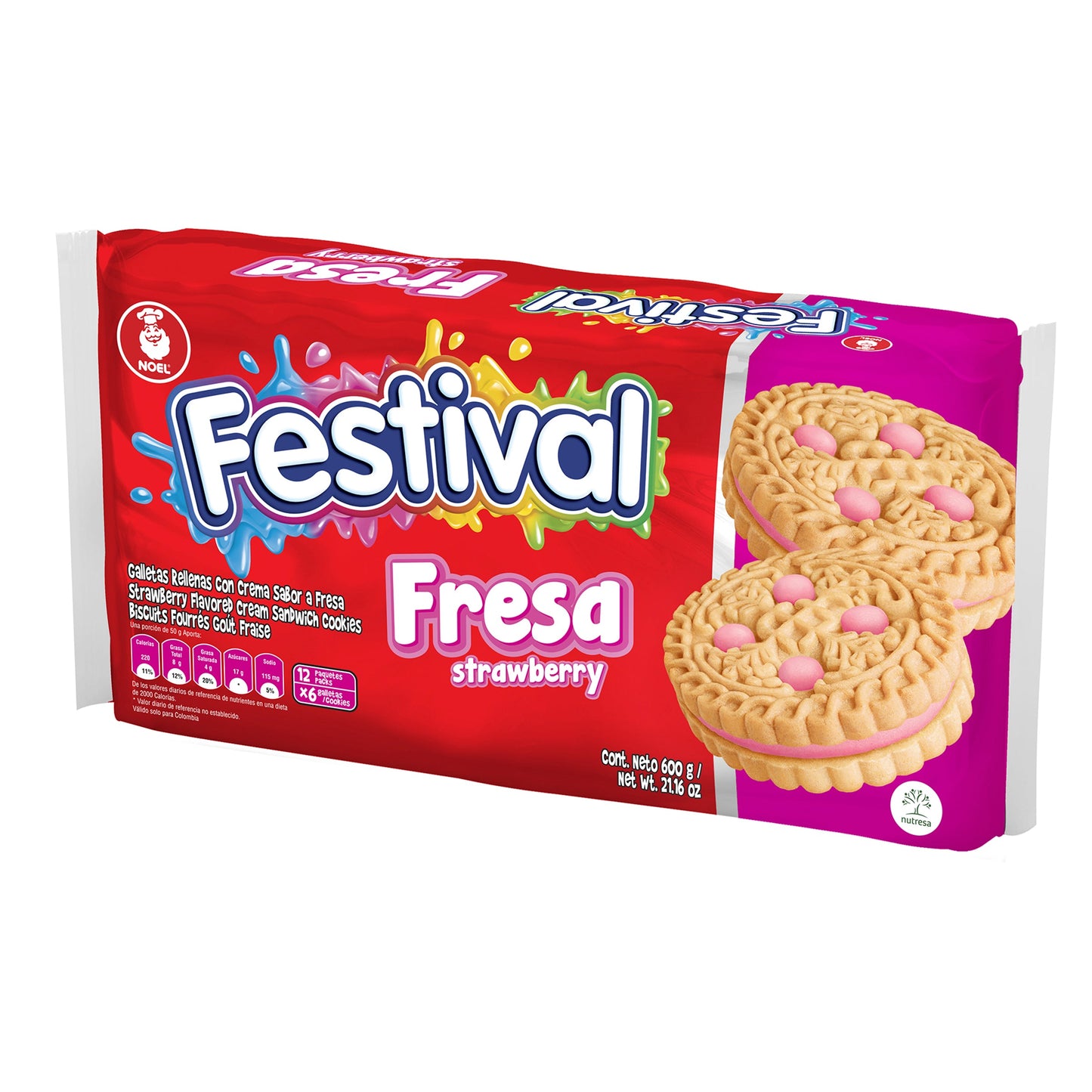 Galletas Festival Fresa Paquete Personal