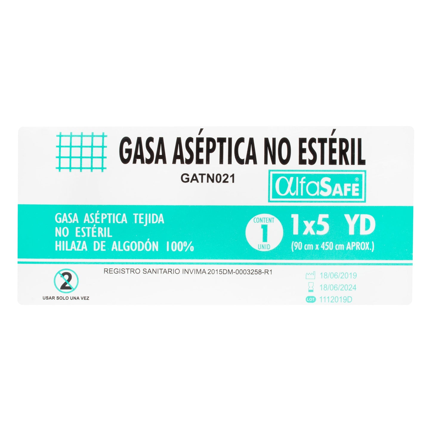Gasa Alfa Aseptica 1 X 5