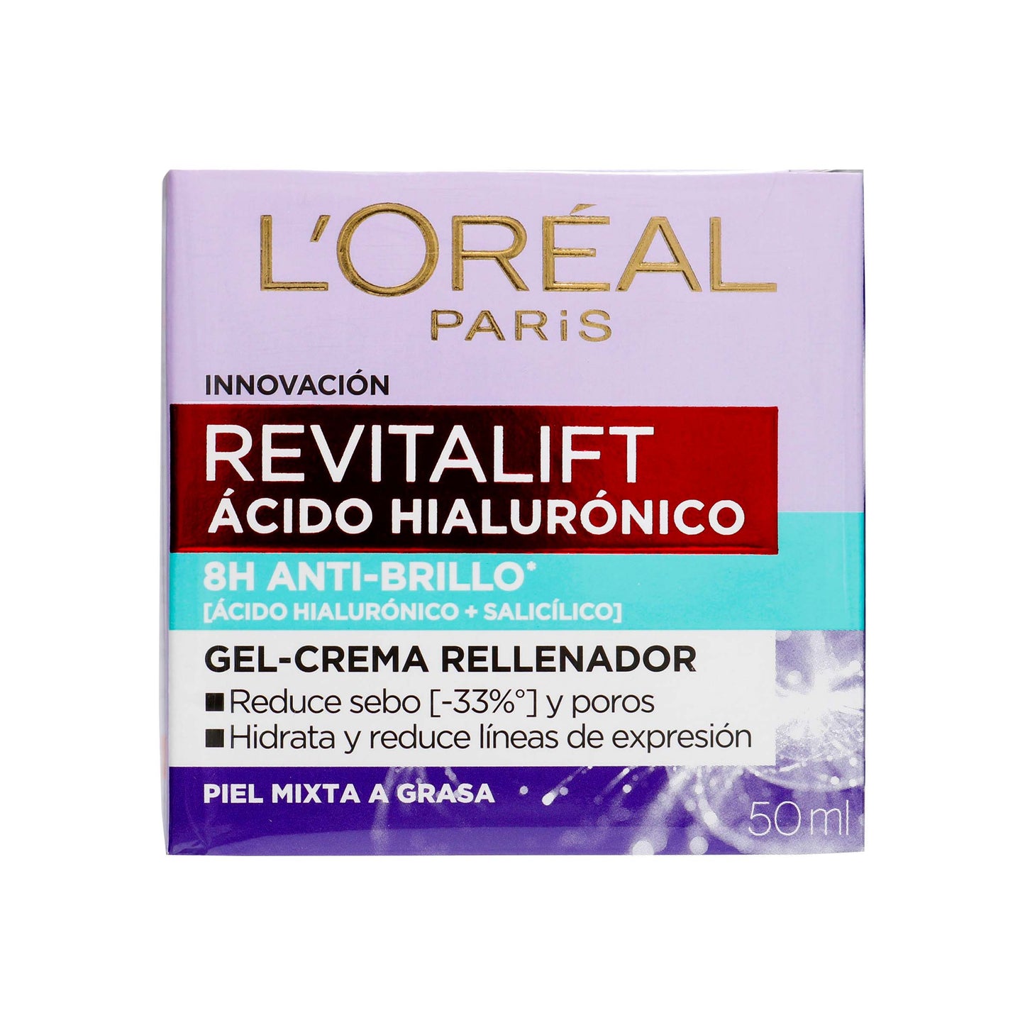 Gel Crema Anti-Brillo Loreal París Ácido Hialurónico 50ml