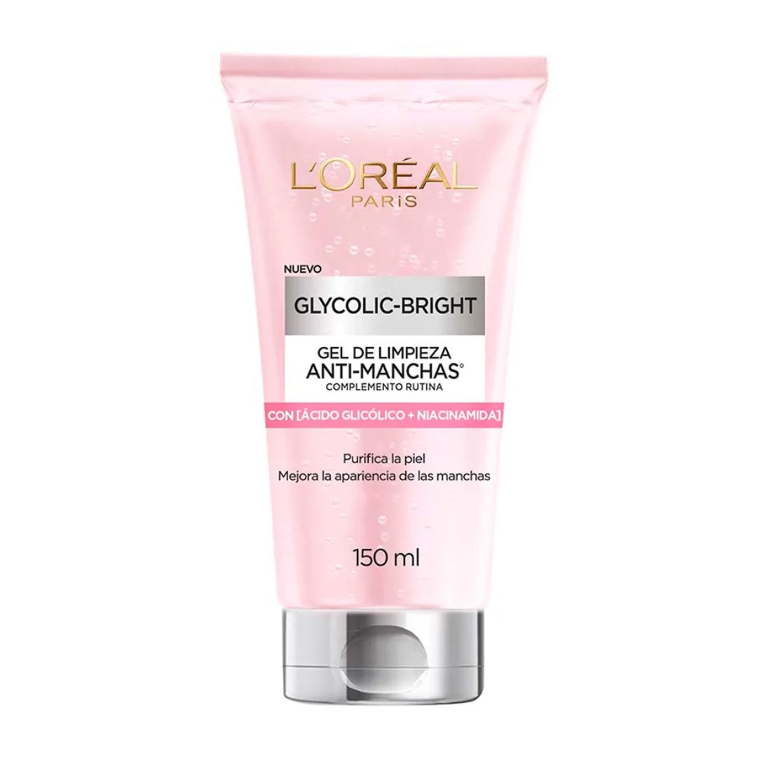 Gel Limpiador Facial Antimanchas Loreal Paris Glycolic Bright Tubo X 150 Ml