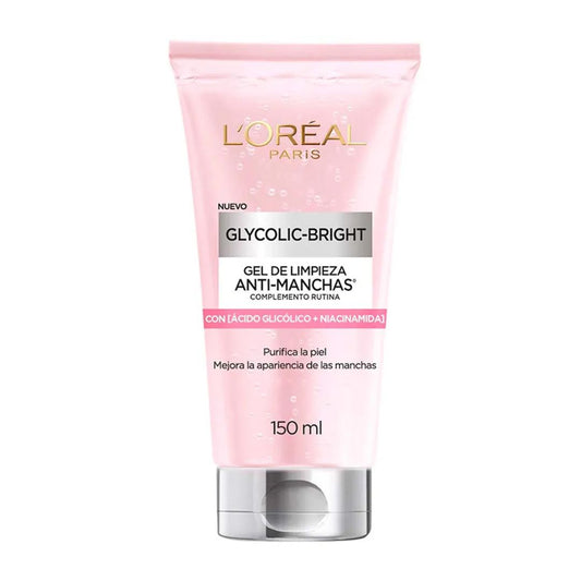 Gel Limpiador Facial Antimanchas Loreal Paris Glycolic Bright Tubo X 150 Ml