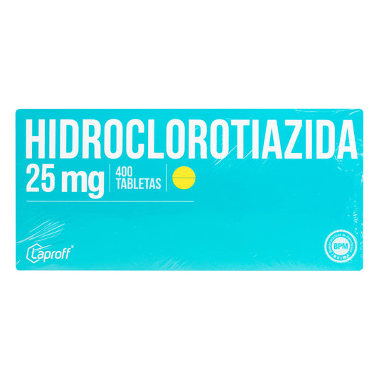 Hidroclorotiazida 25 Mg 10 Tabletas Lp