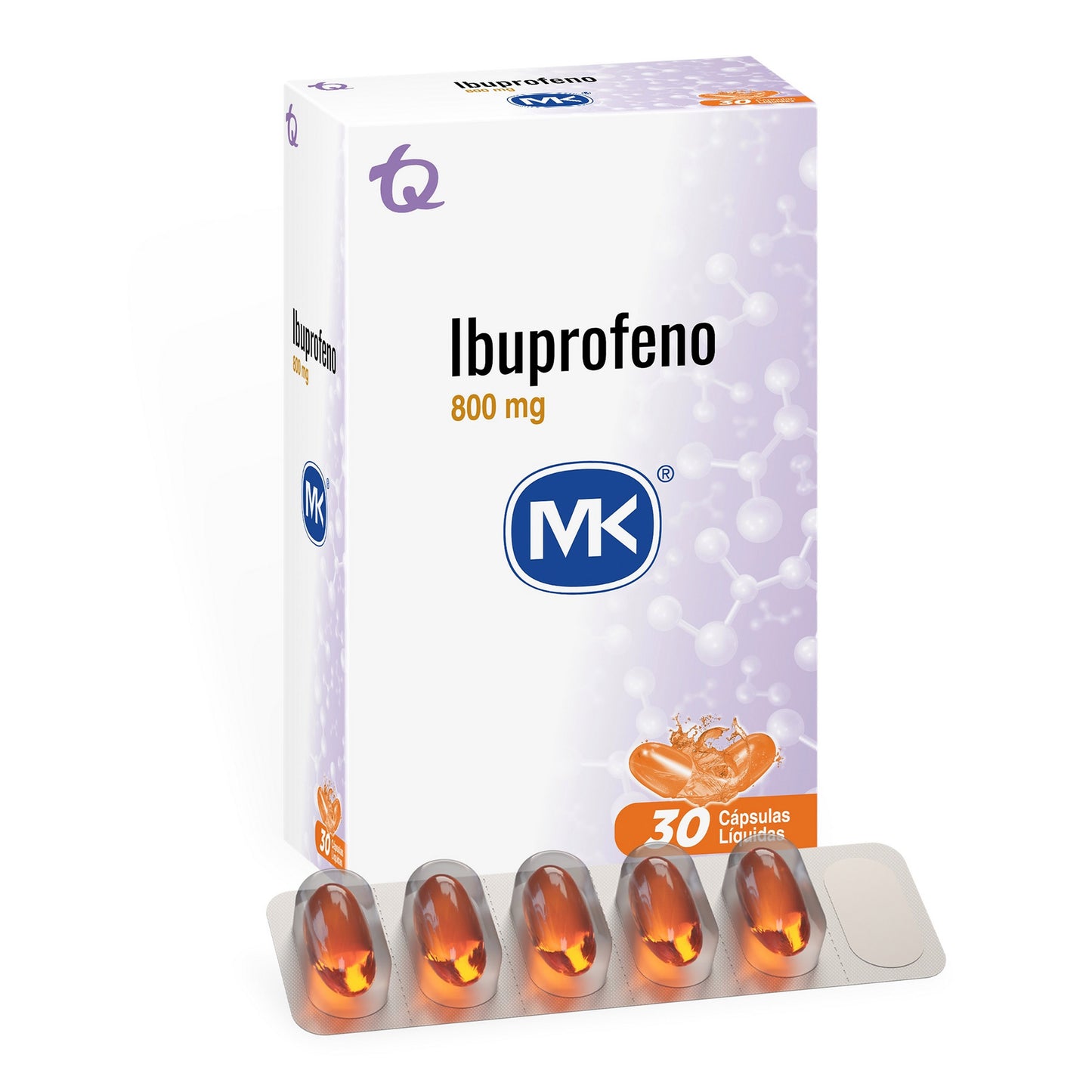 Ibuprofeno 800 Mg 5 Capsulas Blandas Mk