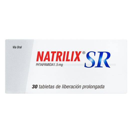 Indapamida Natrilix Sr 1.5 Mg 30 Tabletas