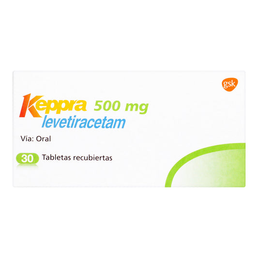 Levetiracetam Keppra 500 Mg 30 Tabletas