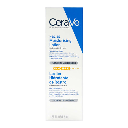 Locion Hidratante De Rostro Cerave Para Piel Normal A Seca Frasco X 52ml