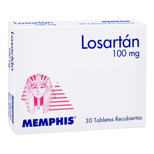 Losartan 100 Mg 30 Tabletas Mp