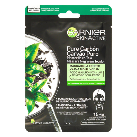 Mascarilla Garnier Skin Active Pure Carbon Efecto Detox