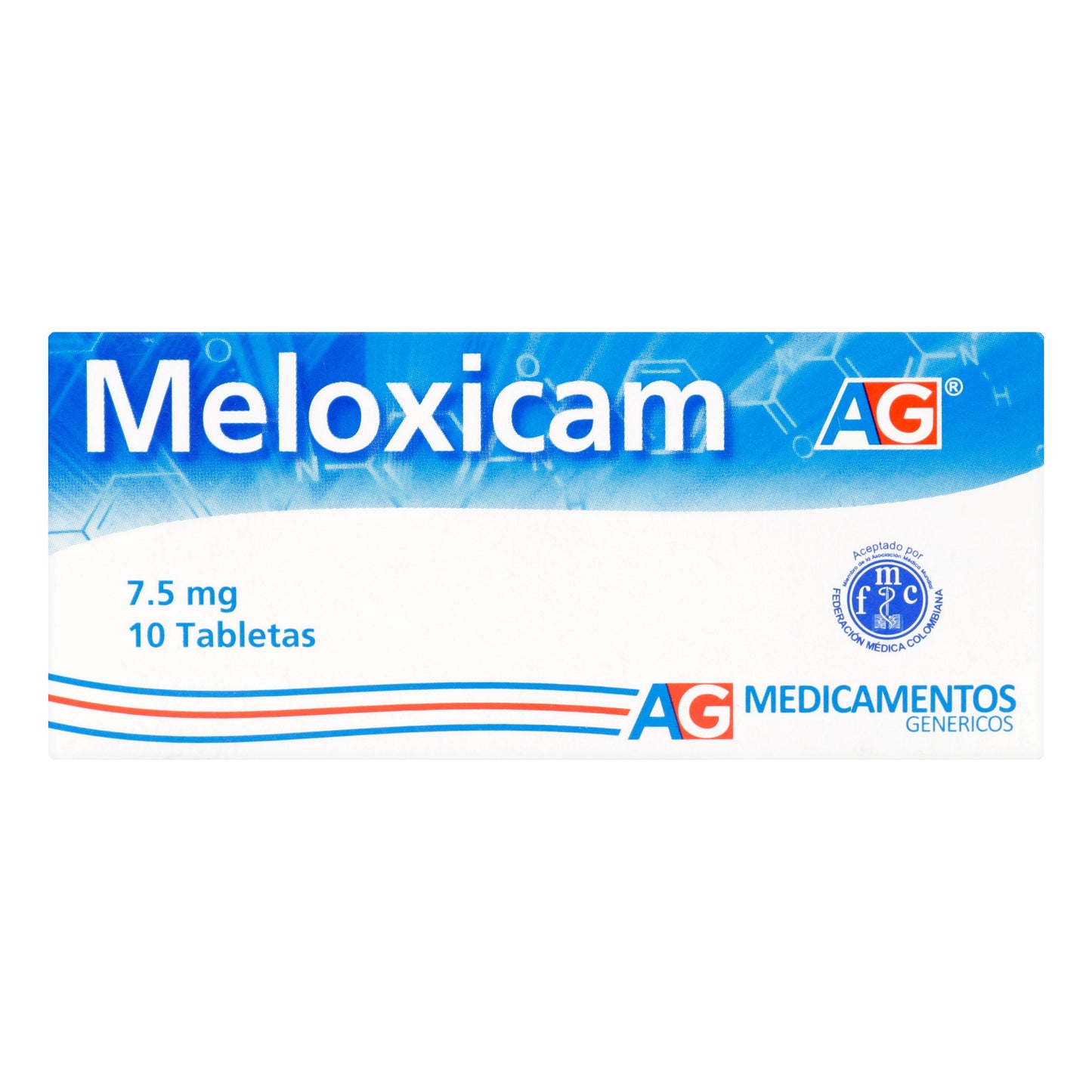 Meloxicam 7.5 Mg 10 Tabletas Ag