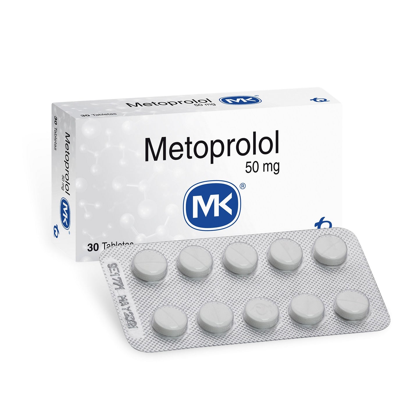 Metoprolol 50 Mg 30 Tabletas Mk