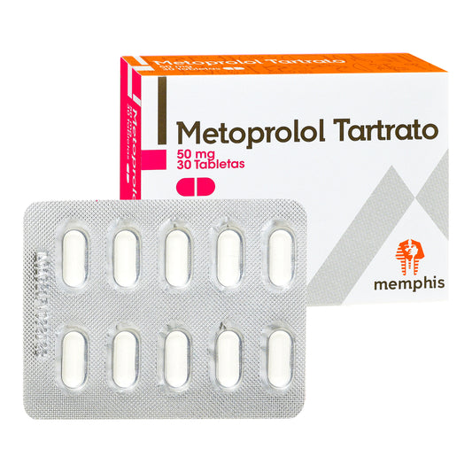 Metoprolol 50 Mg 30 Tabletas Mp