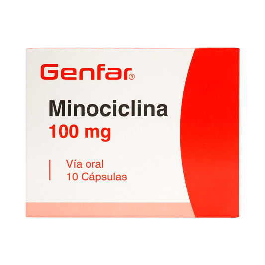 Minociclina 100 Mg 10 Tabletas Gf