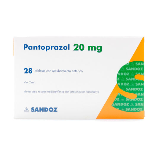 Pantoprazol 20mg 28 tabletas Gastrorresistente