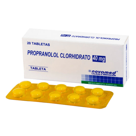 Propranolol 40 Mg 20 Tabletas