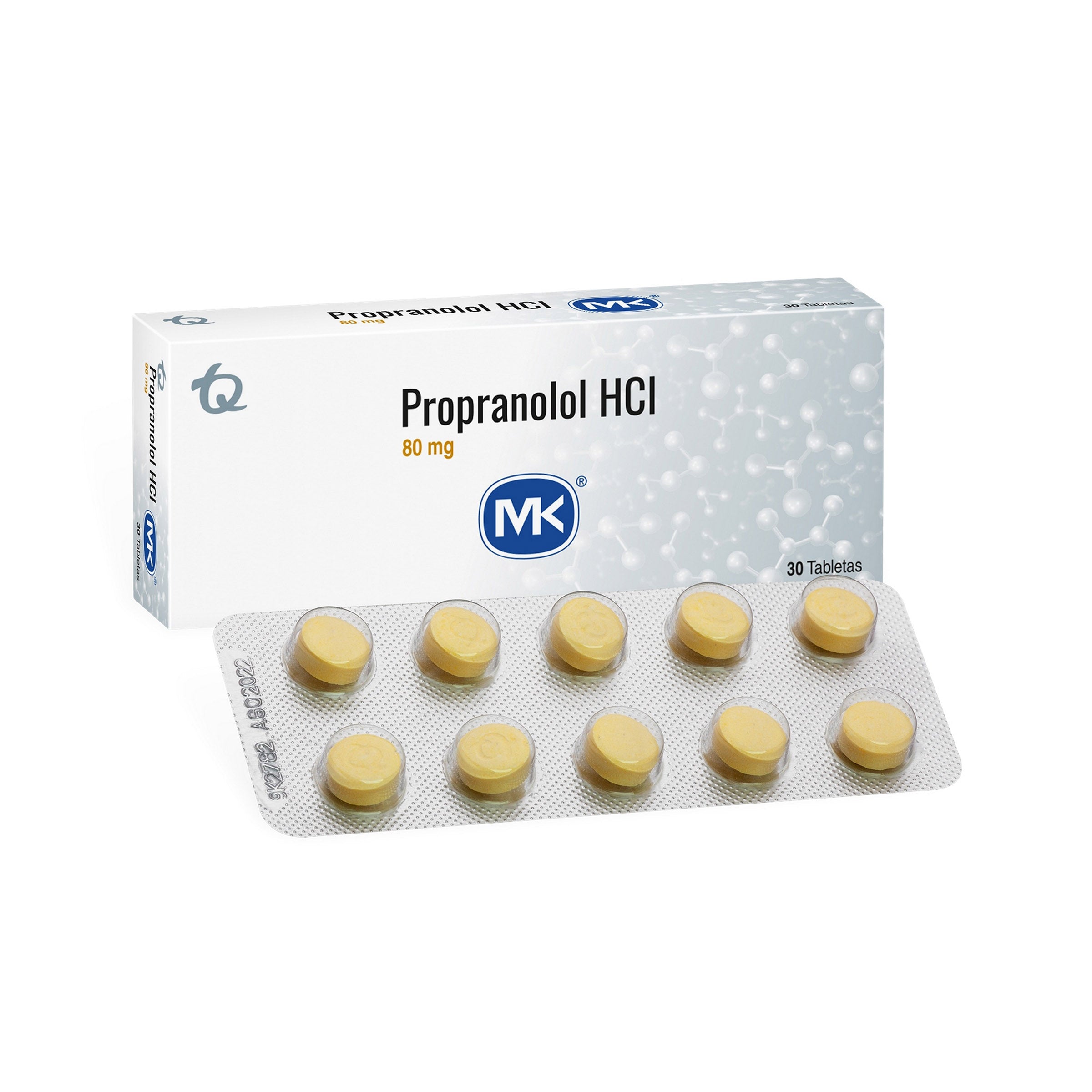 Propranolol Hcl 80 Mg 30 Tabletas Mk – Suba Salud
