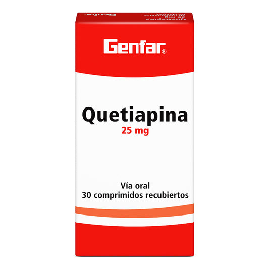 Quetiapina 25 Mg 30 Tabletas Gf