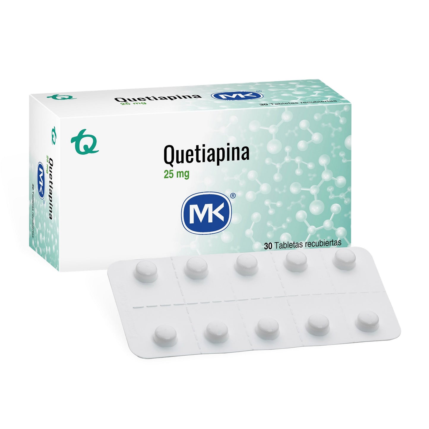 Quetiapina 25 Mg 30 Tabletas  Mk