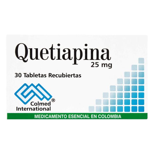 Quetiapina 25 Mg 30 Tabletas  Pc