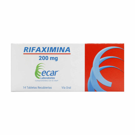 Rifaximina 200 Mg 14 Tabletas Rec Ecar