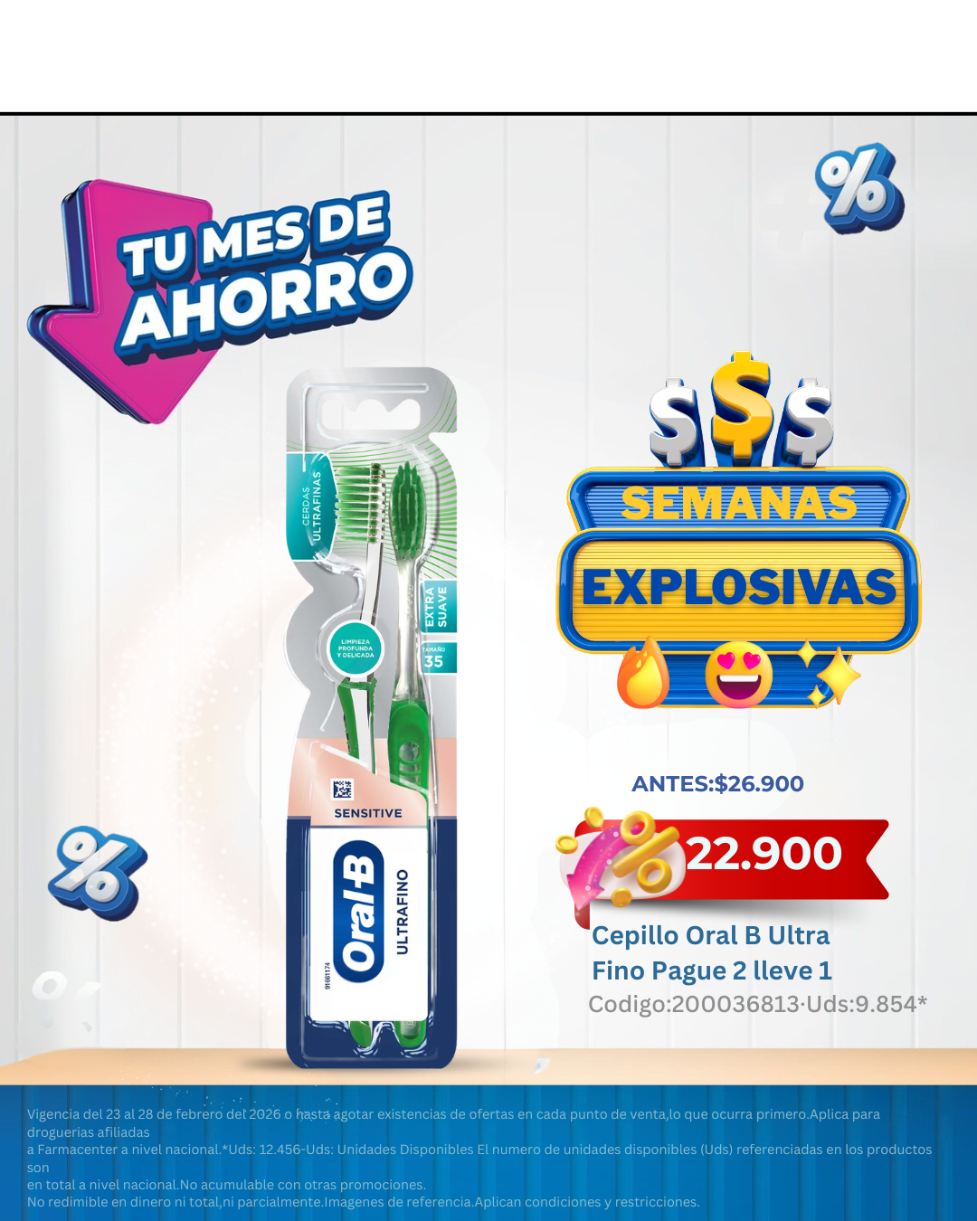 Cepillo Oral B Ultra Fino Pague 2 lleve 1