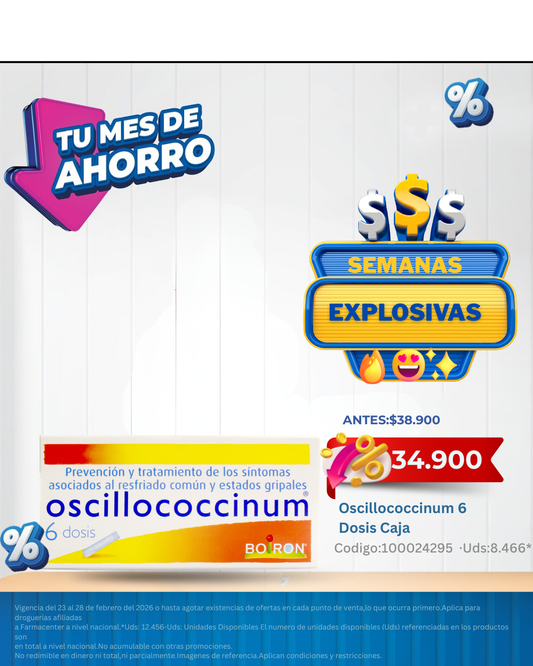 Oscillococcinum 6 Dosis Caja