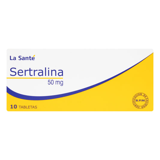 Sertralina 50 Mg 10 Tabletas Ls