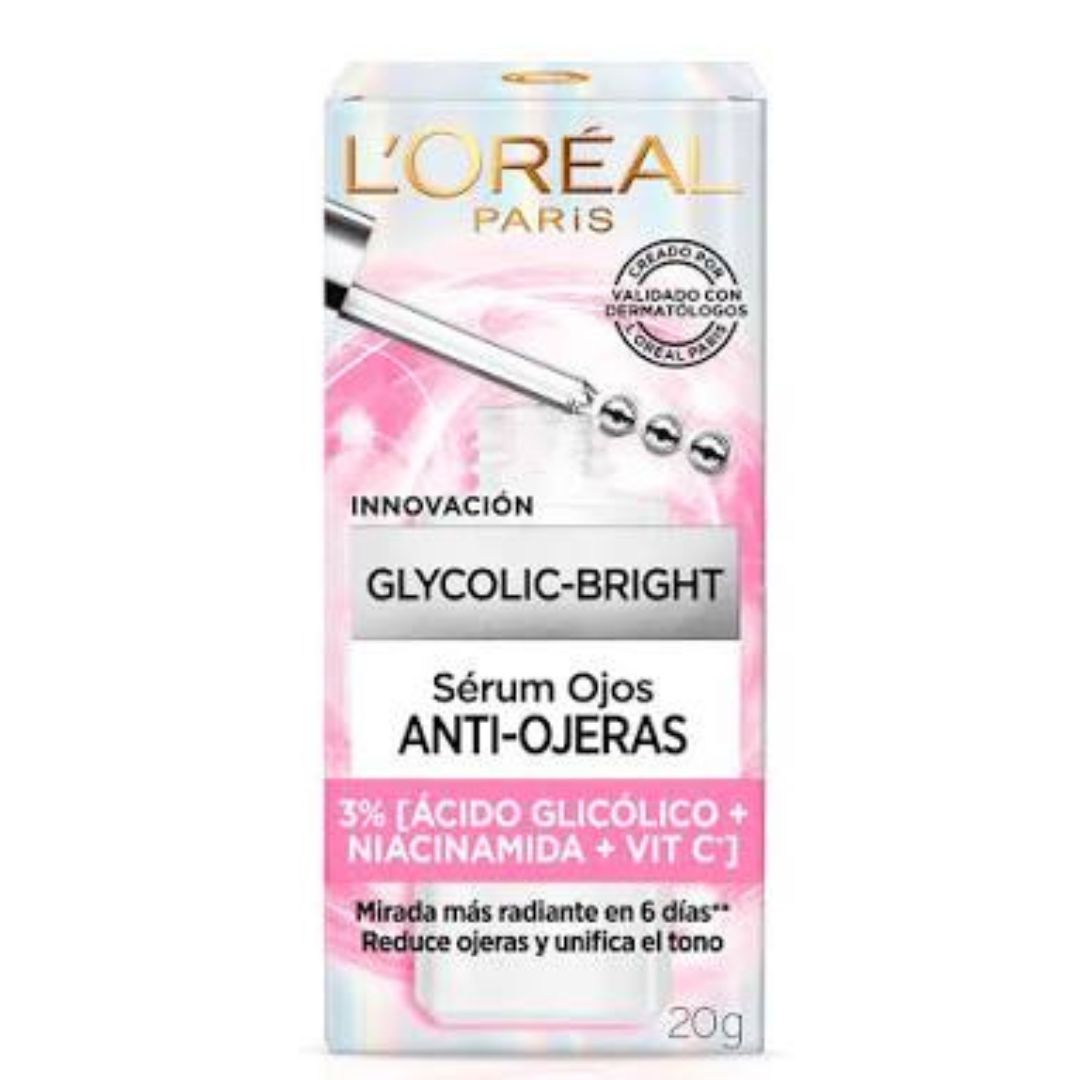 Serum Ojos Glycolic Bright Loreal Frasco X 20g