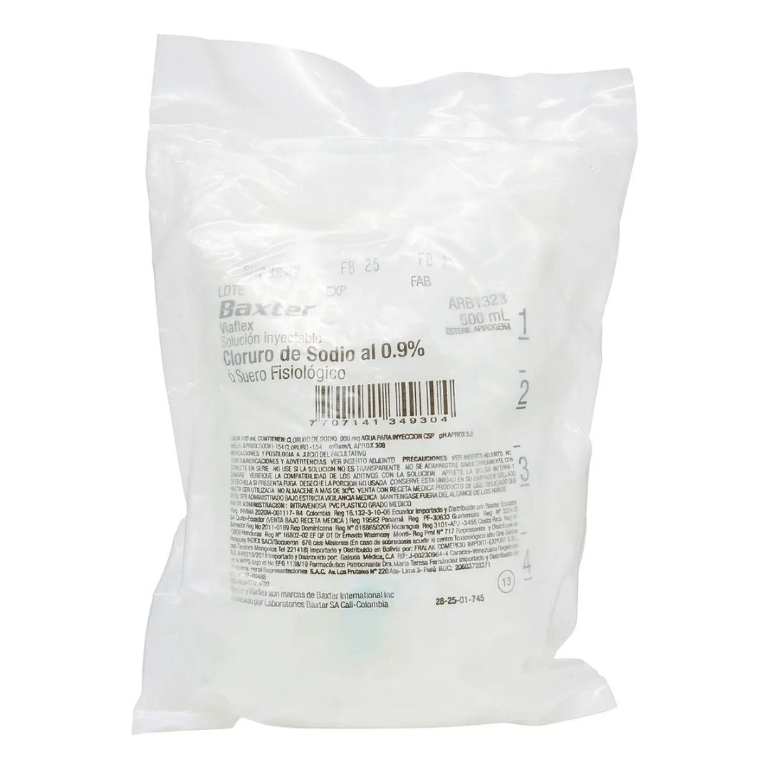 Suero Fisiologico Cloruro de Sodio 500 Ml