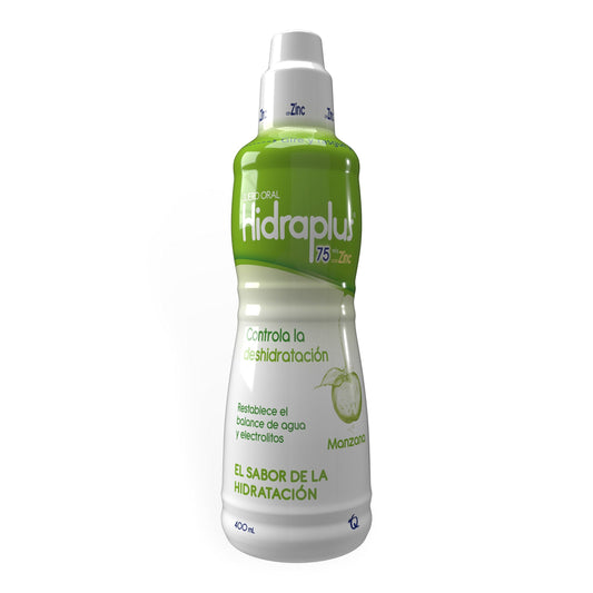 Suero Oral Hidraplus 75 Zinc Manzana 400 Ml