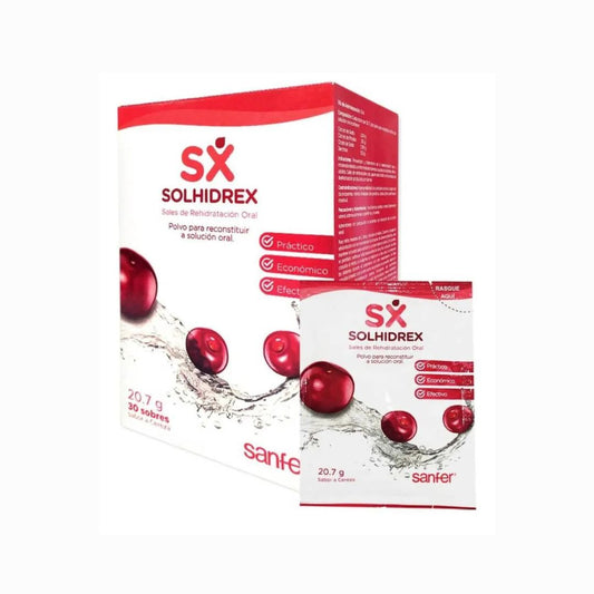 Suero Oral Solhidrex Sabor Cereza Sobre