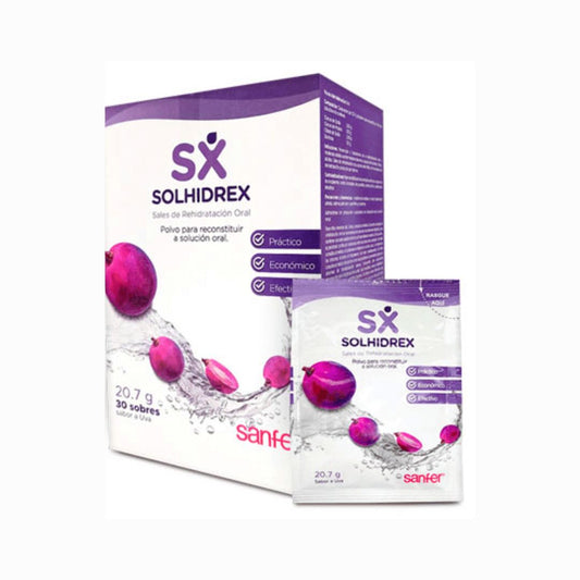 Suero Oral Solhidrex Sabor Uva Sobre