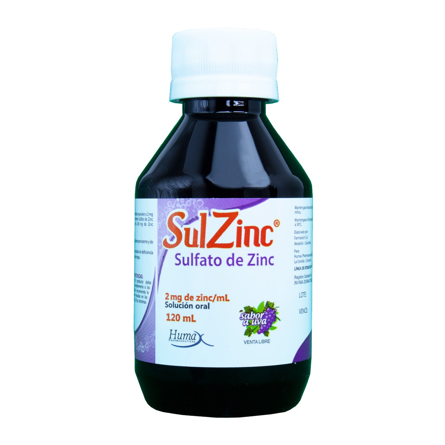 Sulfato De Zinc Sulzinc 120 Ml