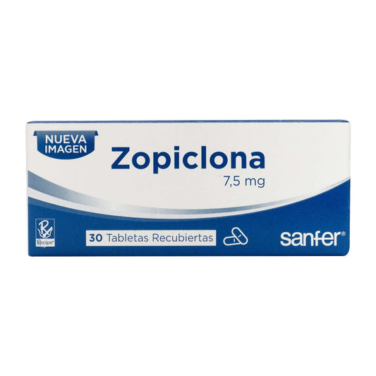 Zopiclona 7.5 Mg 30 Tabletas Rc