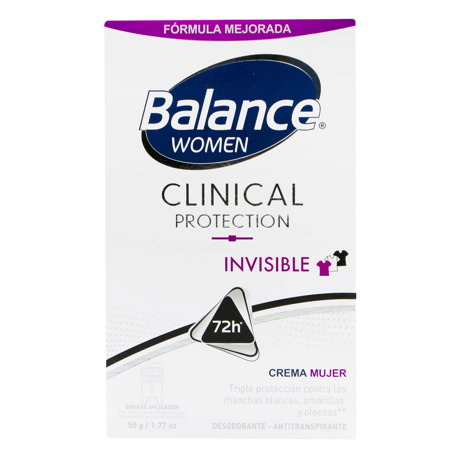Desodorante Balance Crem Clinical Invisible Women 50gr