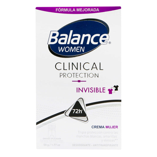 Desodorante Balance Crem Clinical Invisible Women 50gr