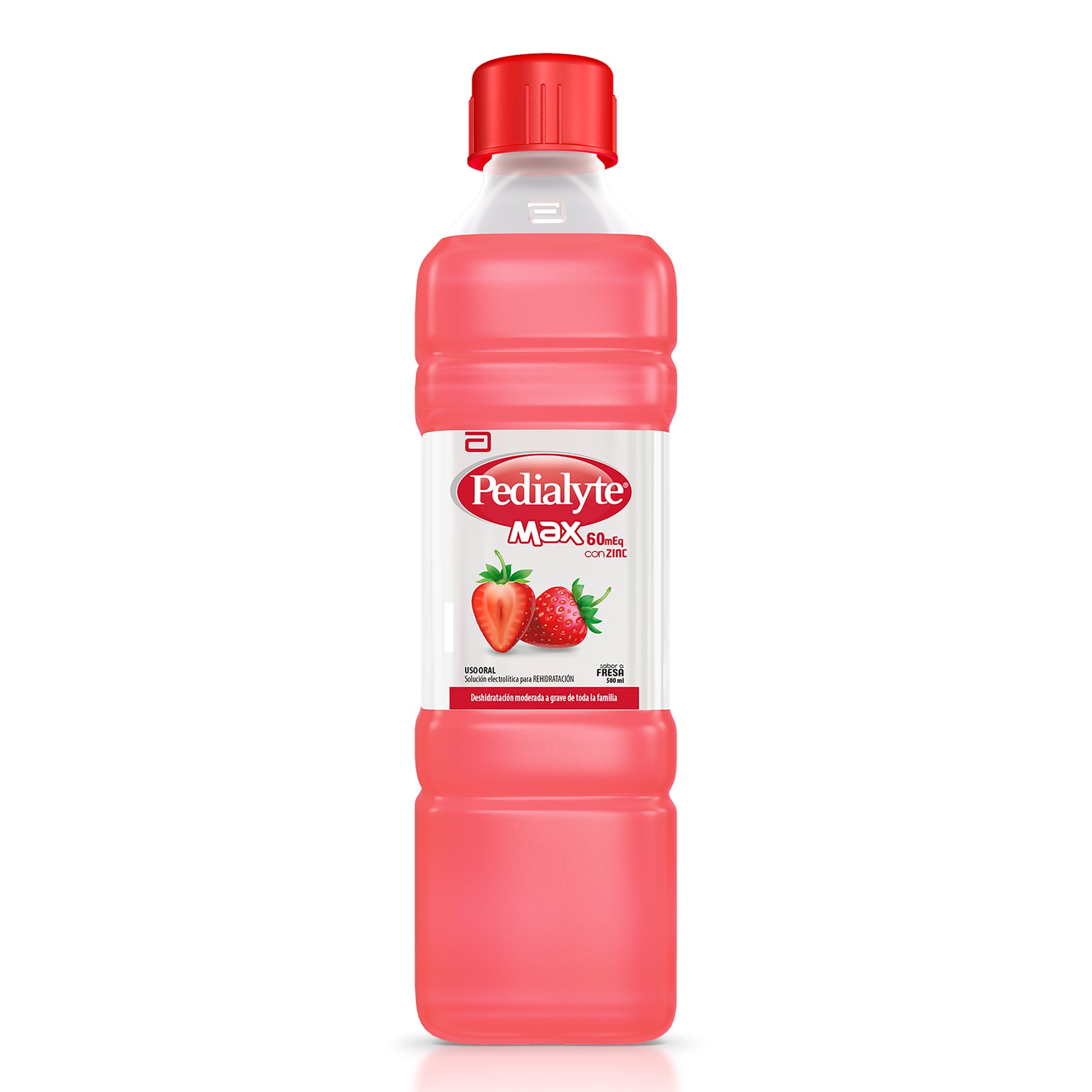 Suero Oral Pedialyte Max Con Zinc 60 Fresa 500 Ml