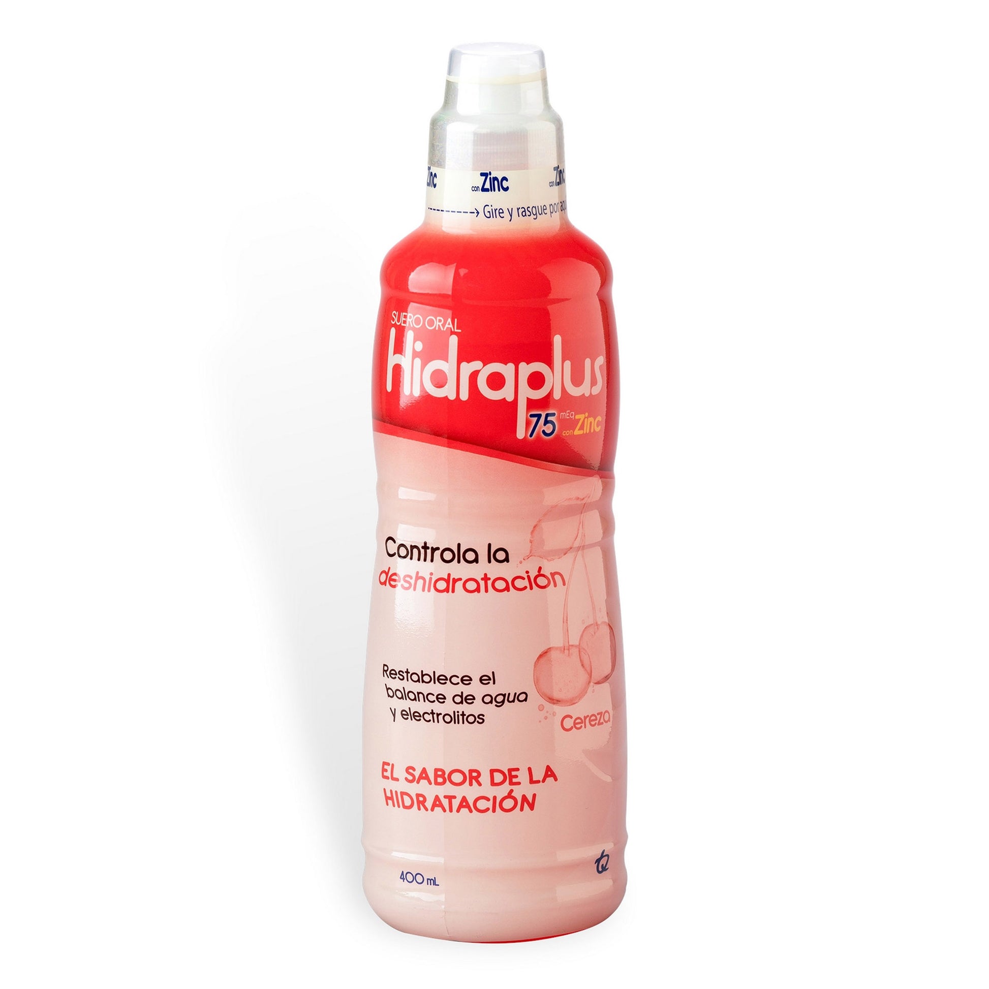 Suero Oral Hidraplus 75 Zinc Cereza 400 Ml