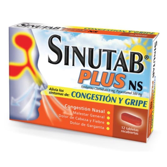 Sinutab Plus Ns 12 Tabletas